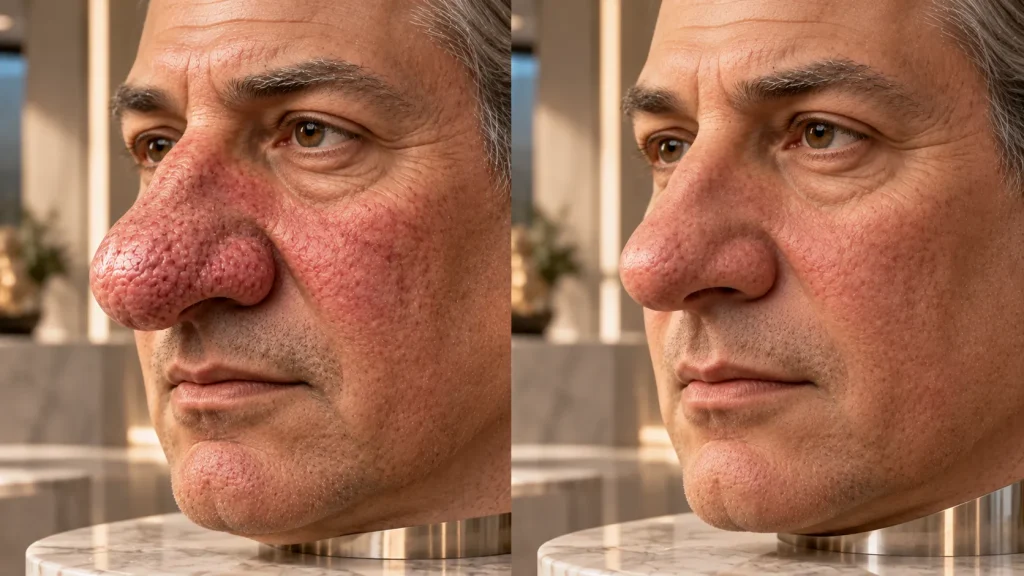 Alcoholic Nose Before and After